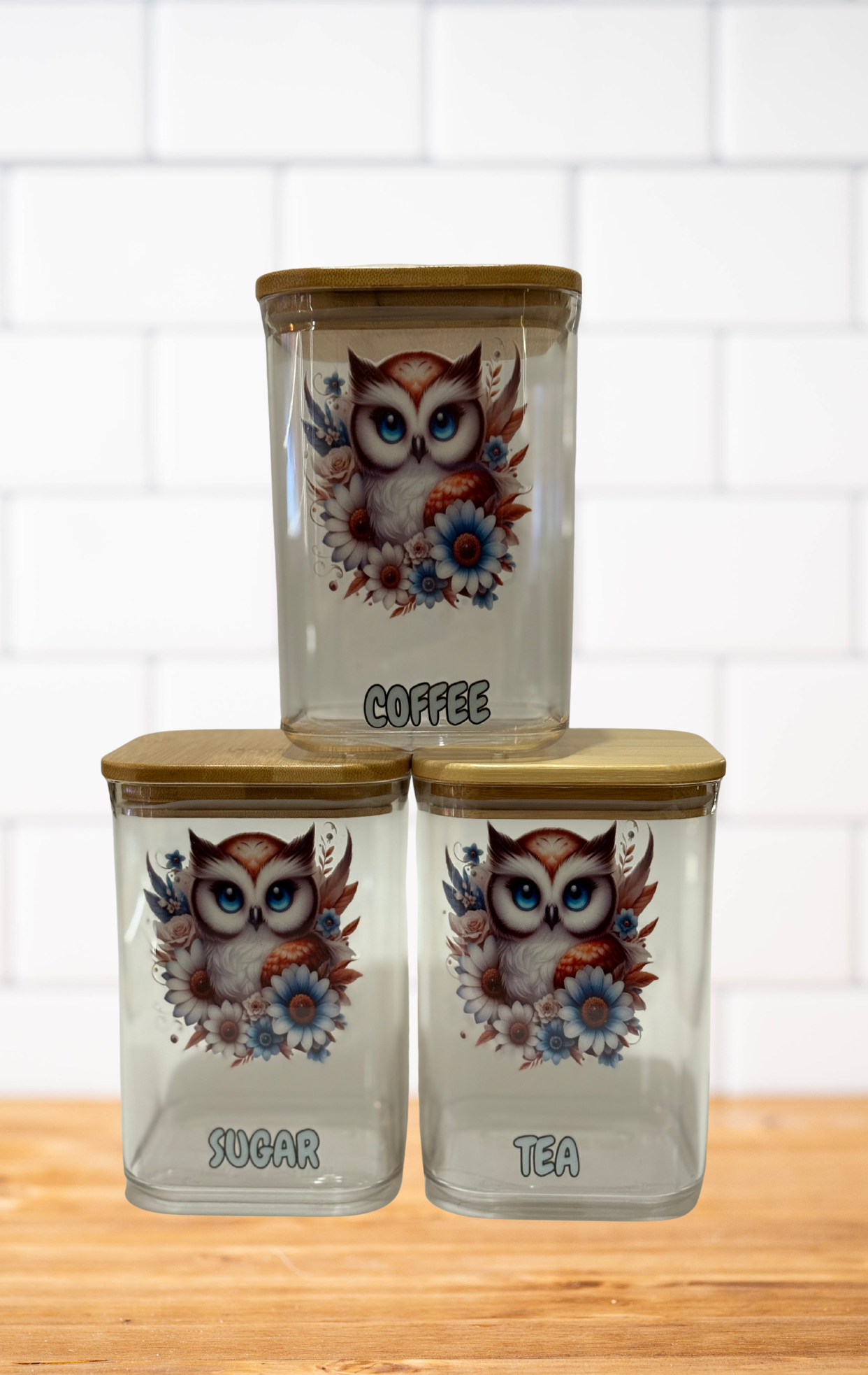 Cute Owl Canister Set