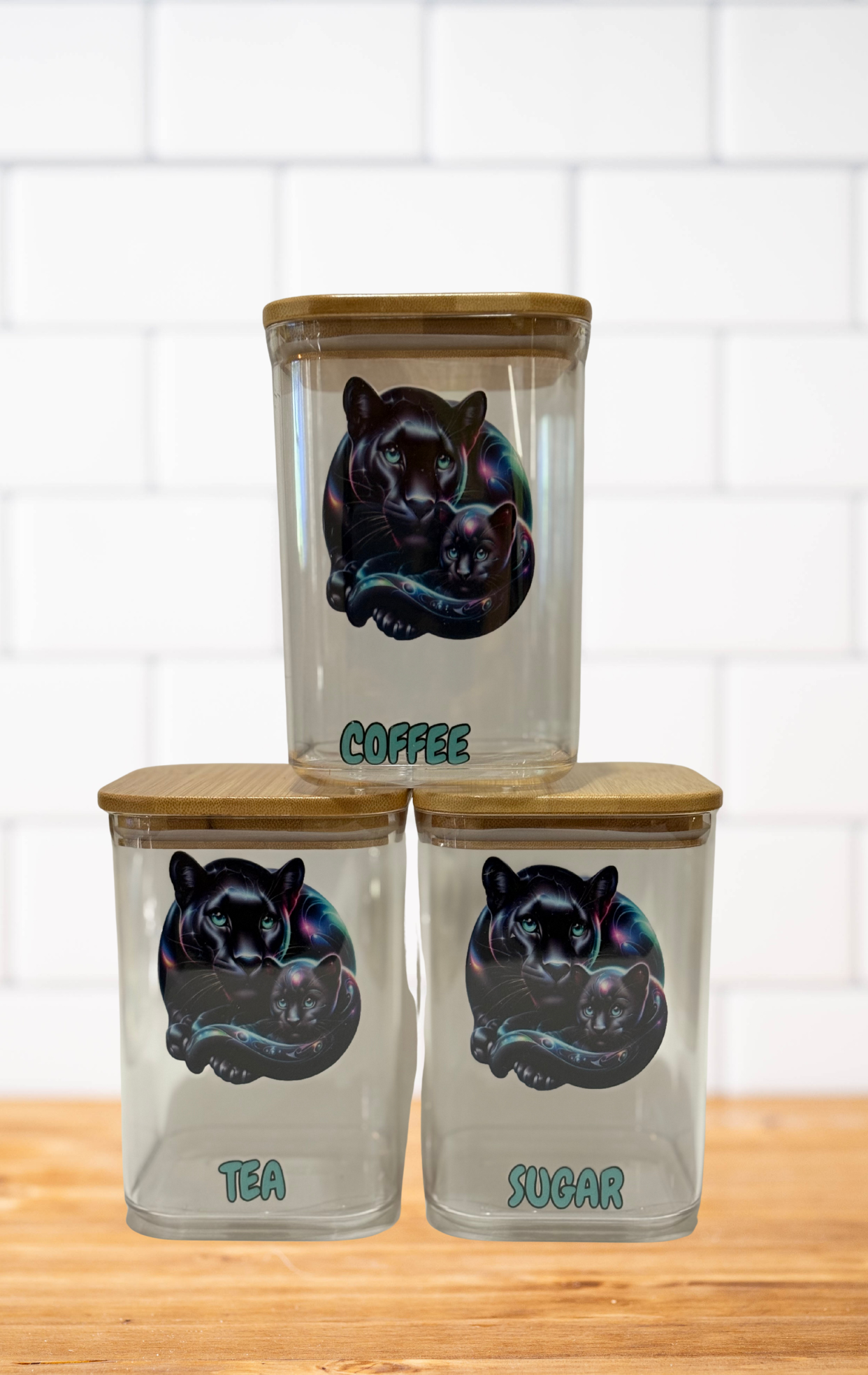 Black Panther and Cub Canister Set