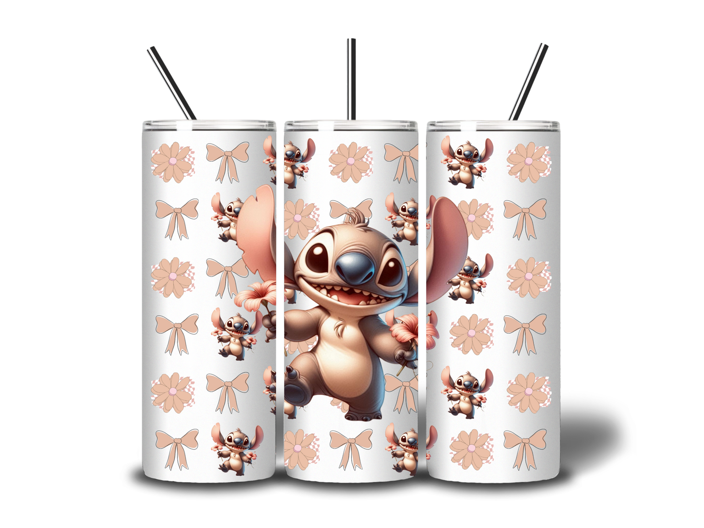 BEIGE STITTCH STAINLESS 20oz TUMBLER