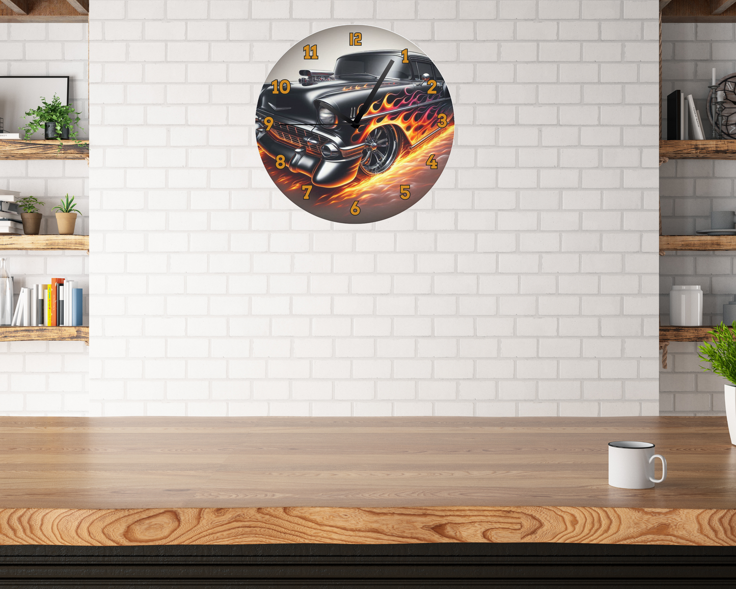 57 CHEVY WALL CLOCK