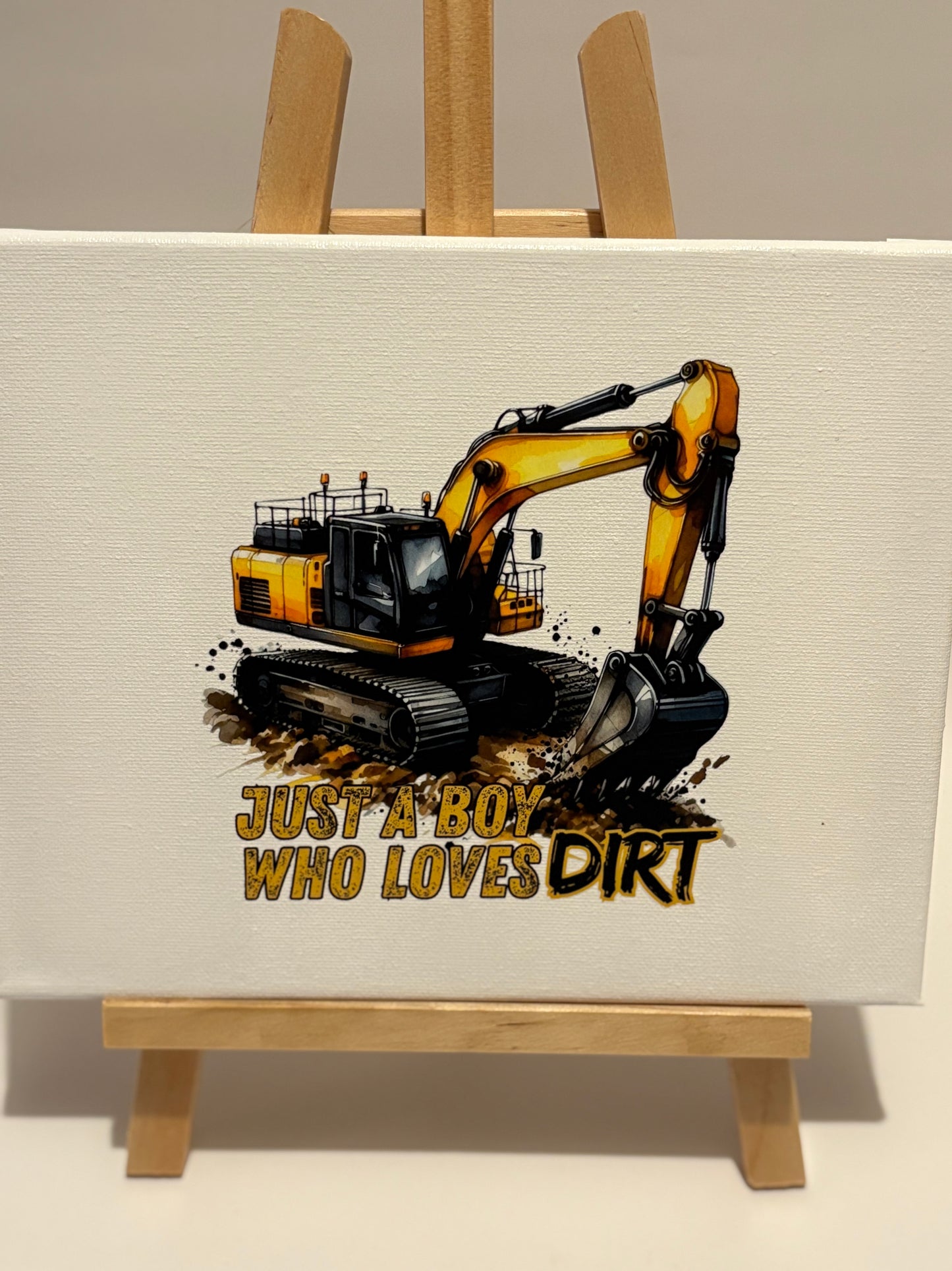 BOY WHO LOVES DIRT WALL CANVAS PRINT