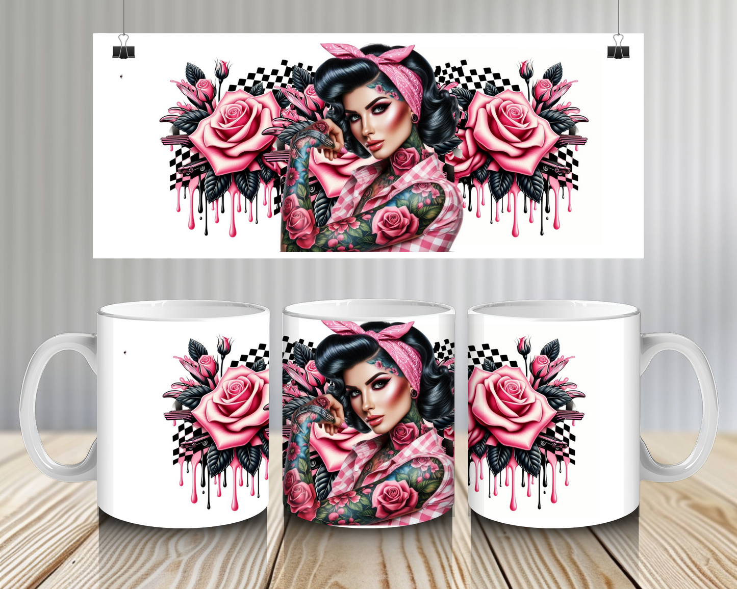 15OZ COFFEE MUG- ROCKABILLY B