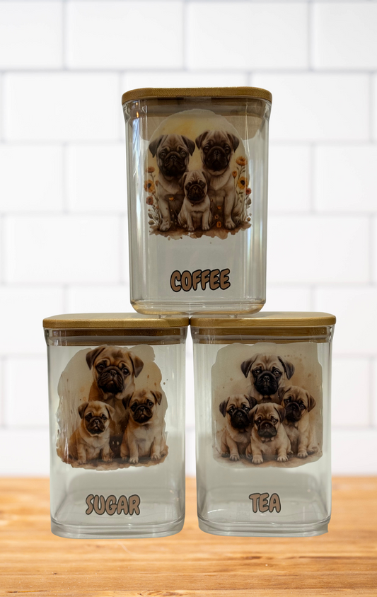 Pug Canister Set.