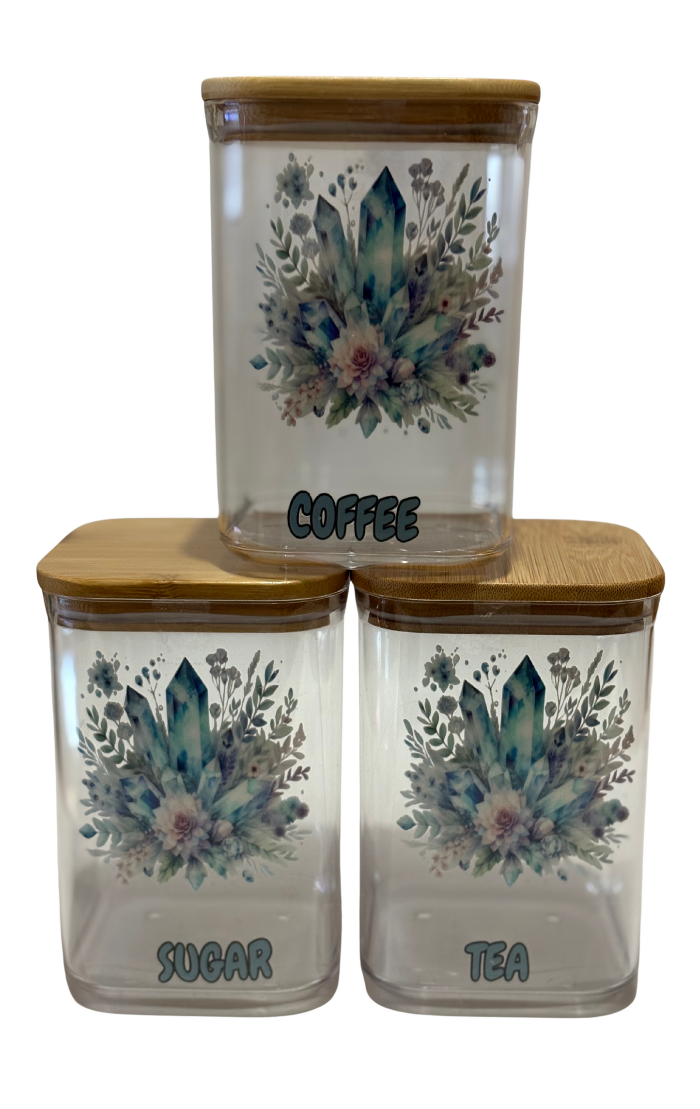 BLUE CRYSTAL CANISTER SET