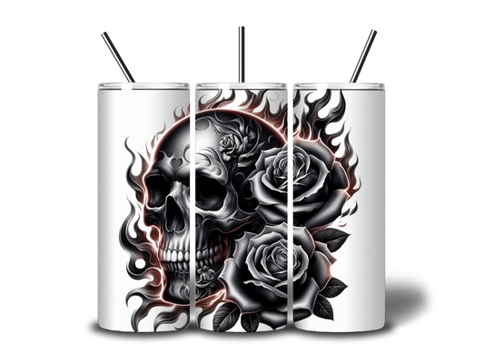 BRONZE SKULL STAINLESS 20oz TUMBLER