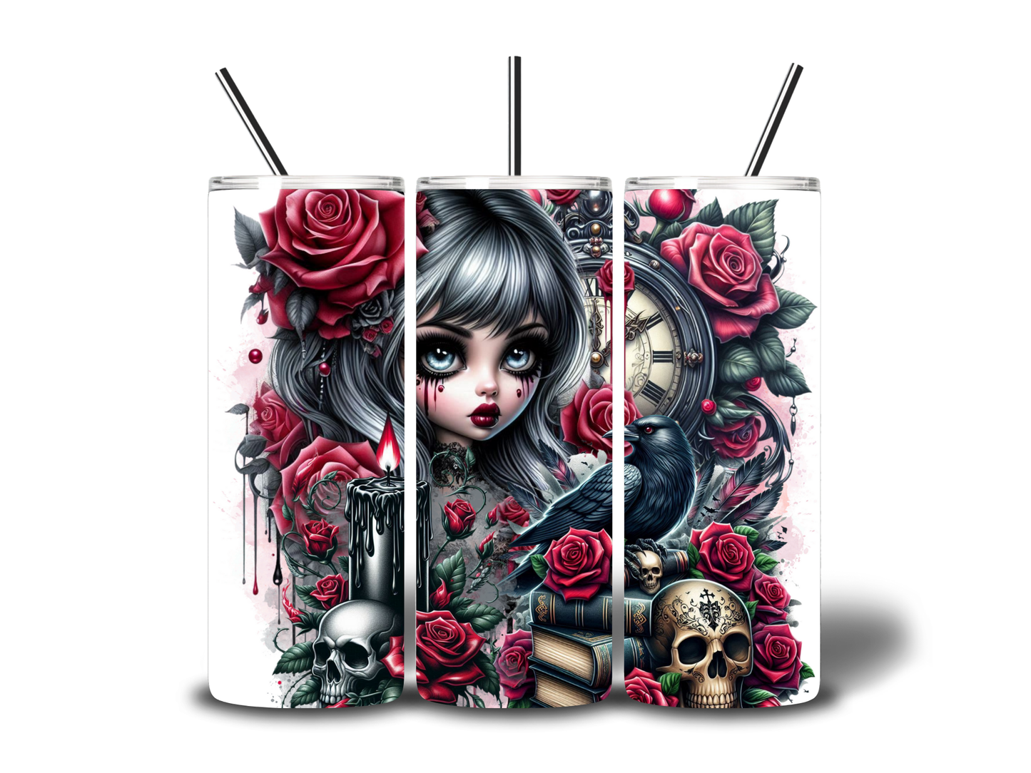 RED GOTHIC 20oz STAINLESS STEEL TUMBLER