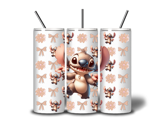 BEIGE STITTCH STAINLESS 20oz TUMBLER