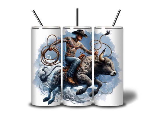 BULLRIDER STAINLESS STEEL 20oz TUMBLER
