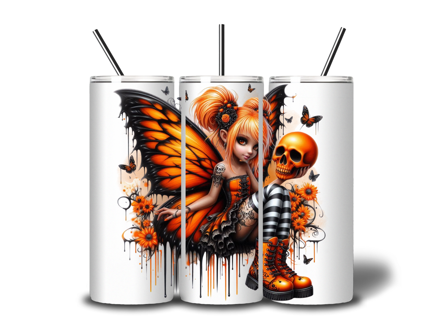 ORANGE PIXIE STAINLESS STEEL 20oz TUMBLER