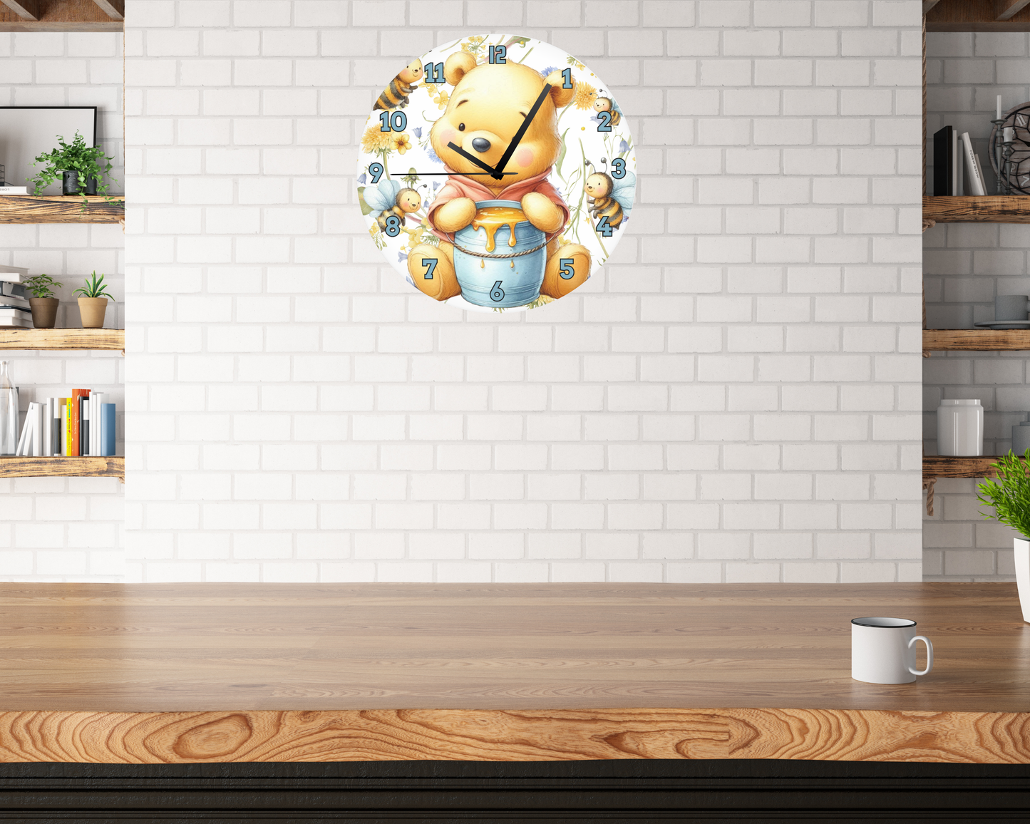 POOH BEAR WALL CLOCK