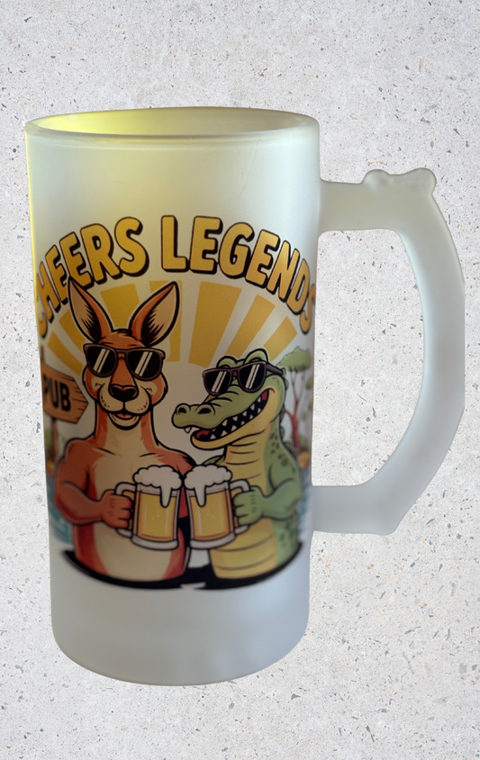 CHEERS LEGENDS BEER MUG