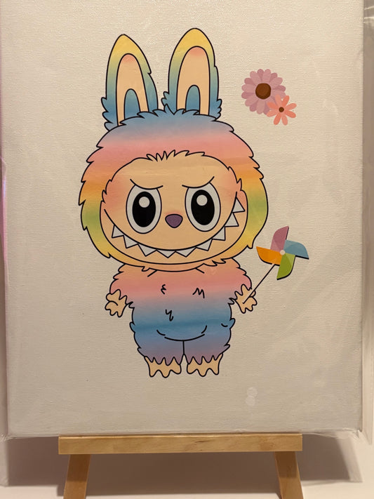 LABUBU RAINBOW WALL CANVAS