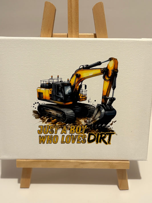 BOY WHO LOVES DIRT WALL CANVAS PRINT
