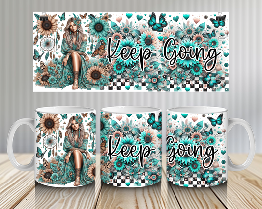 15OZ COFFEE MUG- KEEP GOING