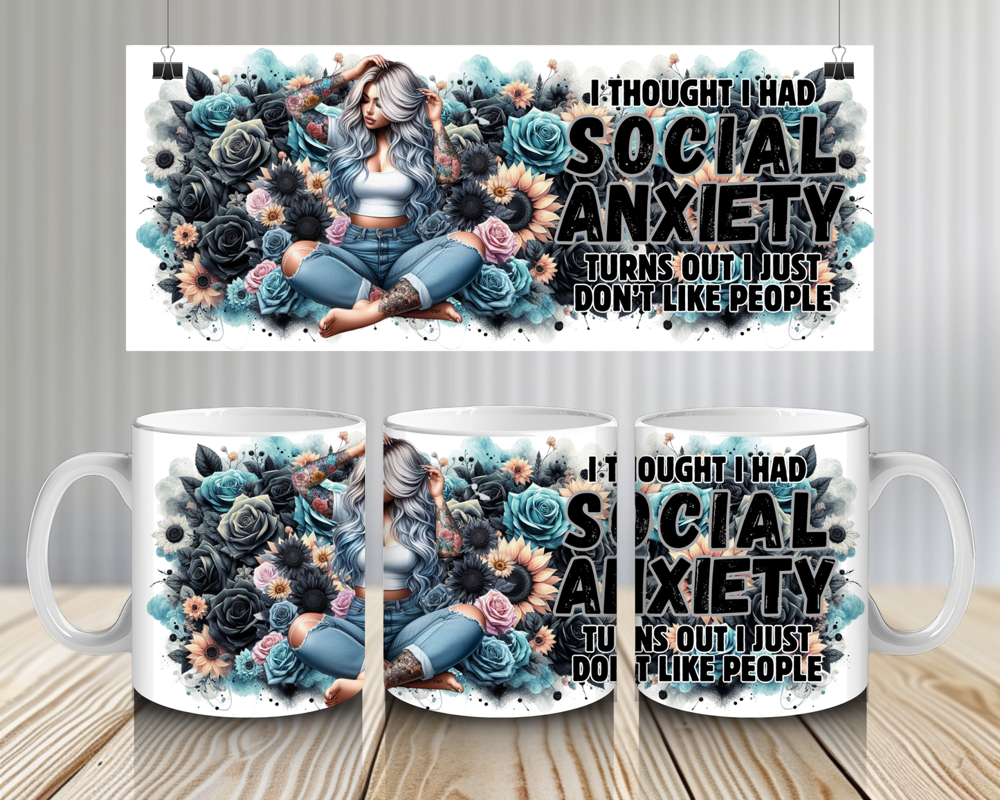 15OZ COFFEE MUG-SOCIAL ANXIETY