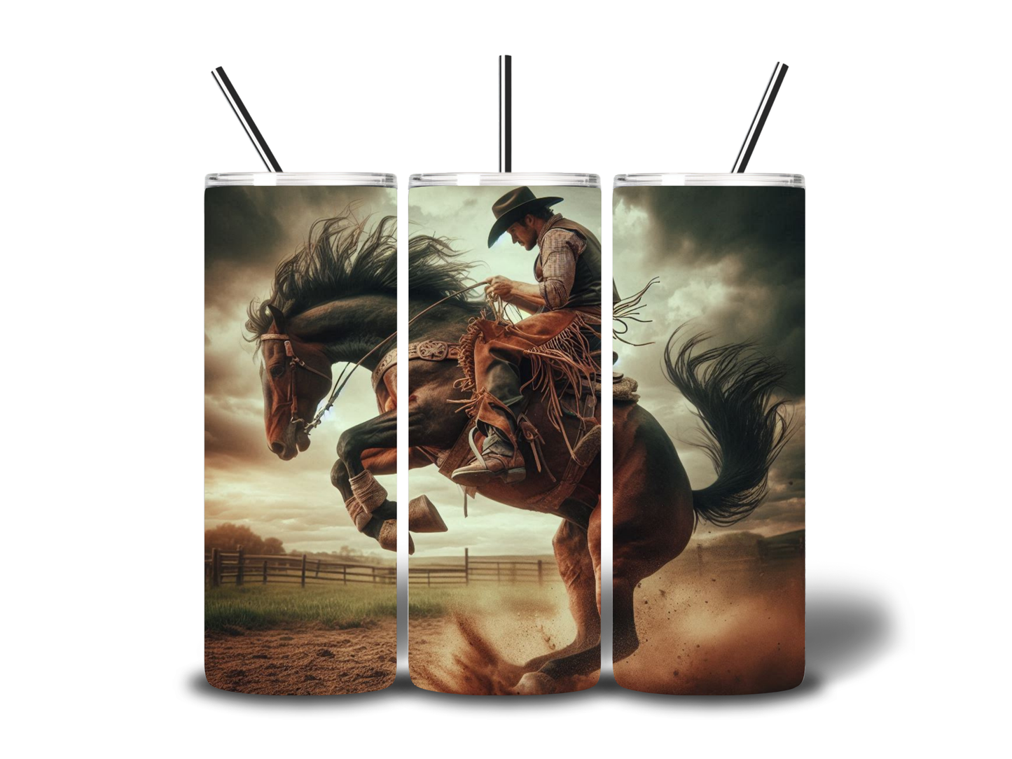 BRONC RIDER 20oz STAINLESS STEEL TUMBLER